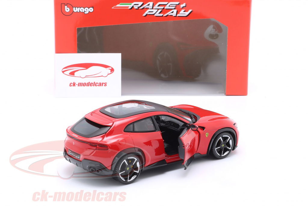 Bburago 1:24 Ferrari Purosangue 建設年 2022 赤 18-26030