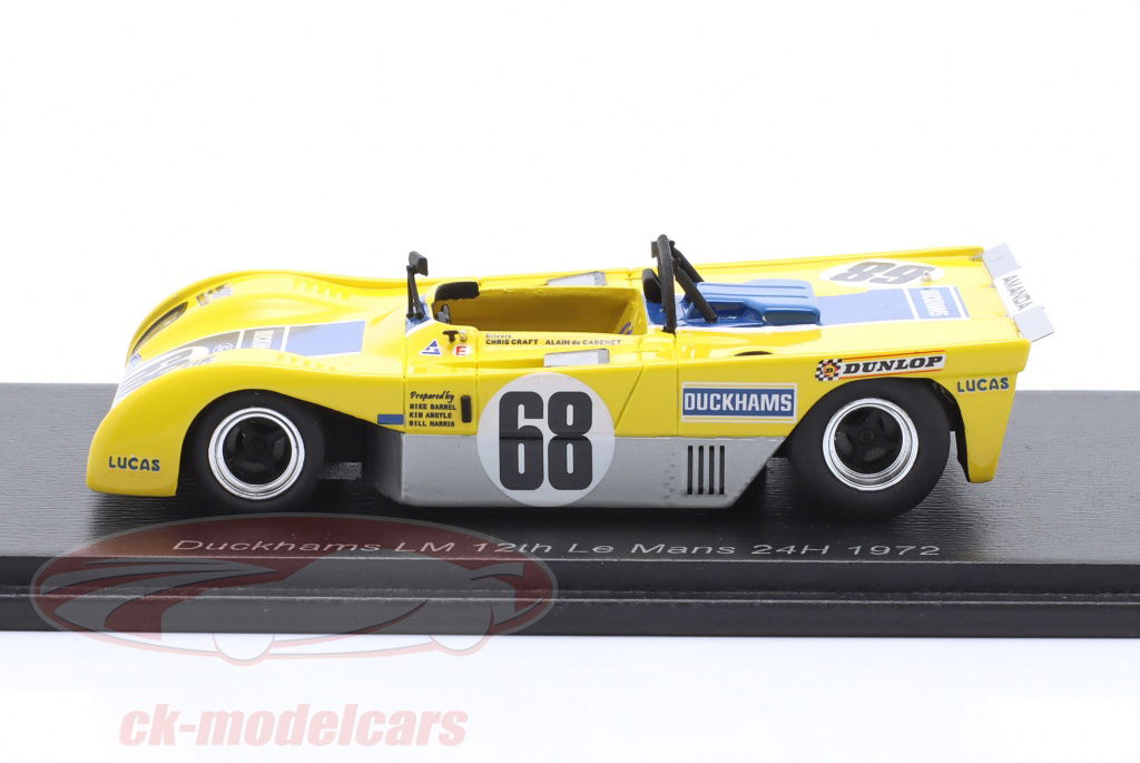 ミニカー　1/43 ダッカムス LM 1972年ル・マン24時間 12位 Alain de Cadenet / Chris Craft #68 [dsn83] Spark 1:43 Duckhams LM #68 24h LeMans 1972 Craft, De Cadenet