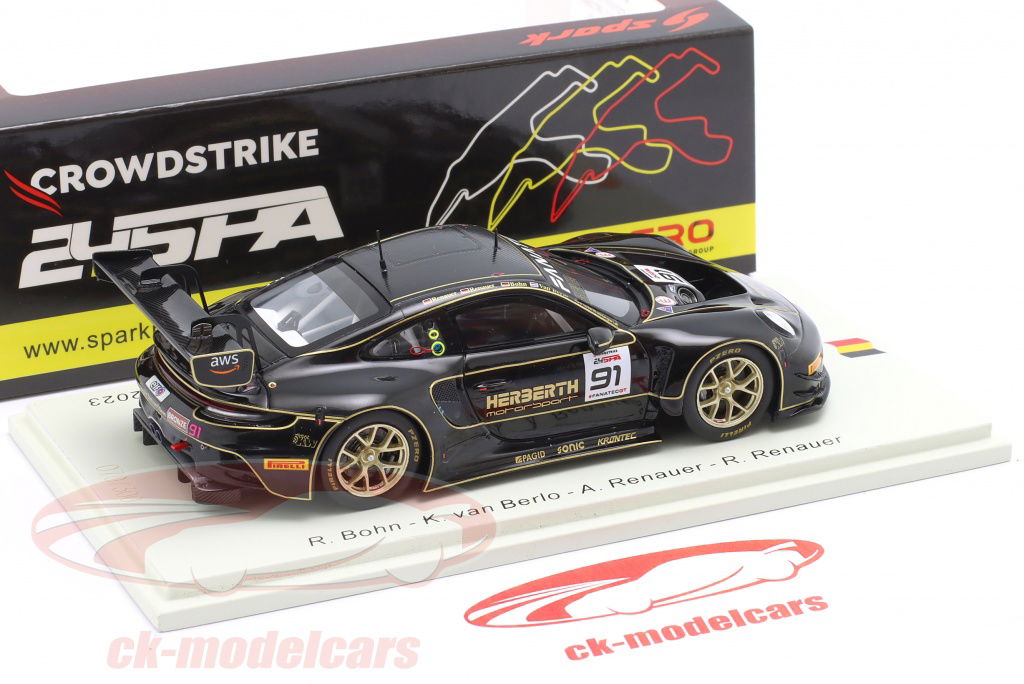 ミニカー　1/43 Porsche 911 GT3 R (992) #91 Herberth Motorsport 24H Spa 2023 R. Bohn - K. van Berlo - A. Renauer - R. Renauer [SB715] Spark 1:43 Porsche 911 (992) GT3 R #91 24h Spa 2023 Herberth
