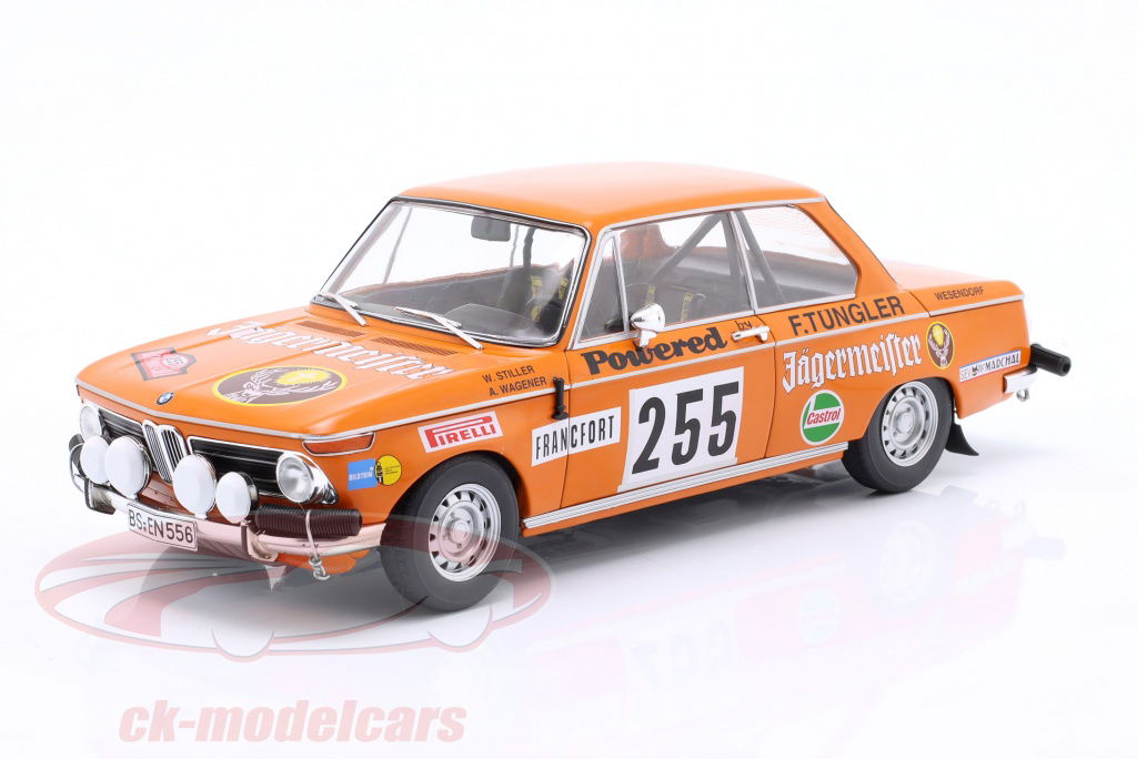 Ixo 1:18 BMW 2002 Jägermeister #255 Rallye Monte Carlo 1973