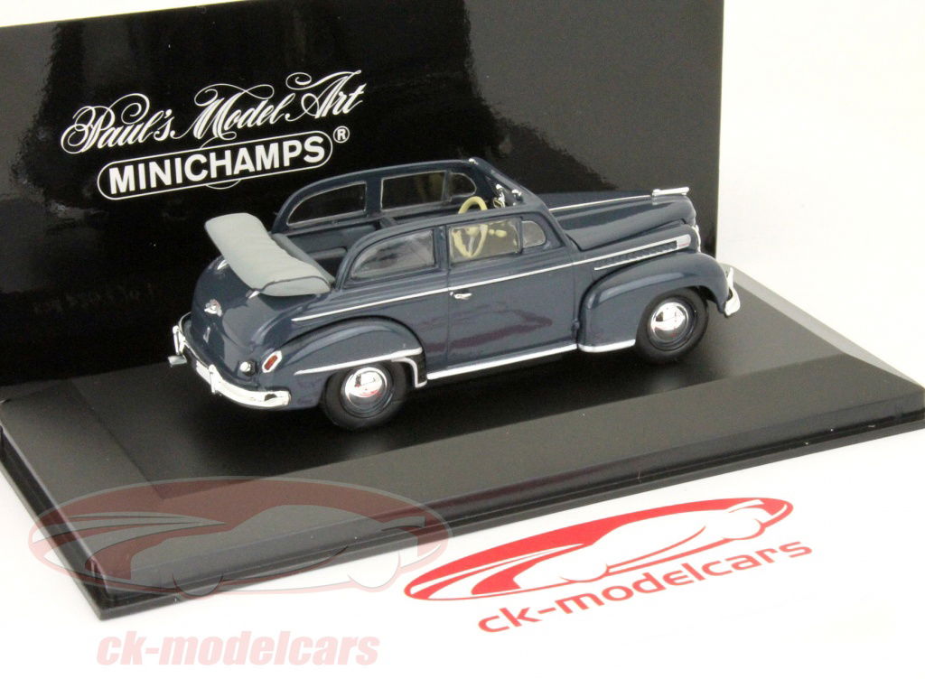 Minichamps 1:43 オペルオリンピアカブリオレ1952年ブルーグレー