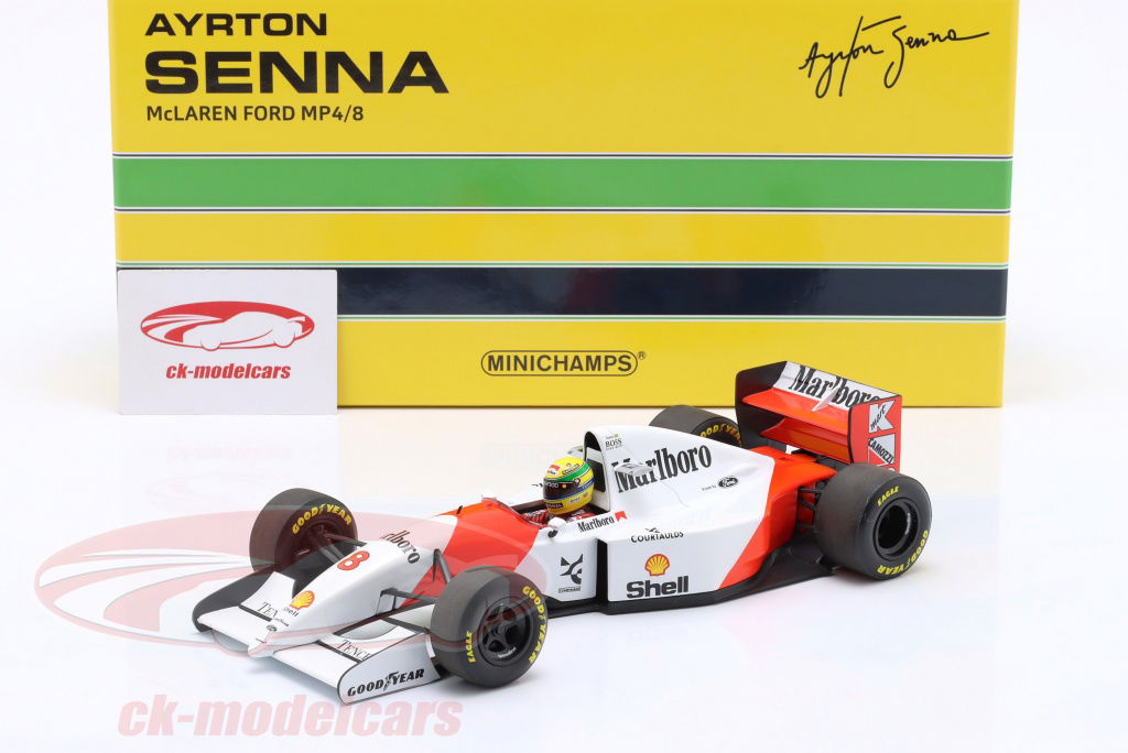 Minichamps 1:18 Ayrton Senna McLaren MP4/8 #8 勝者