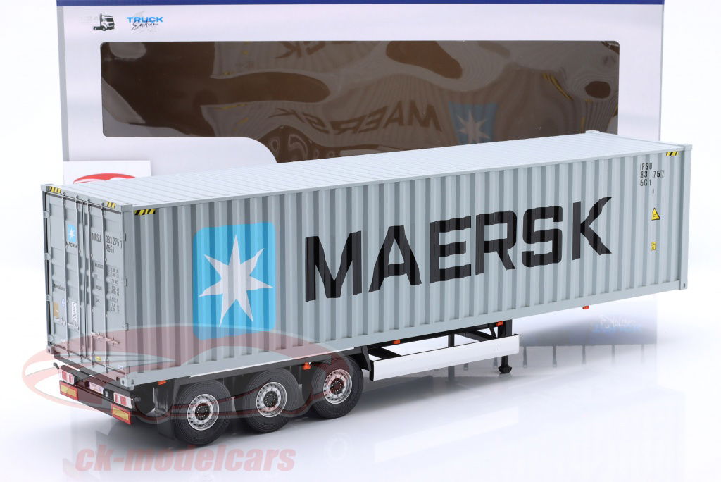 1/24 大型コンテナトレーラー MAERSK マースク ソリド製ダイキャスト製 Amazon | 1/24 大型コンテナトレーラー MAERSK マースク ソリド