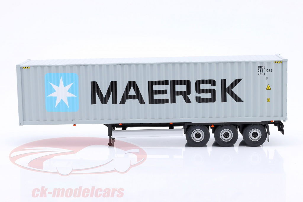 Solido 1:24 コンテナトレーラー MAERSK 灰青色 S2400505 モデル