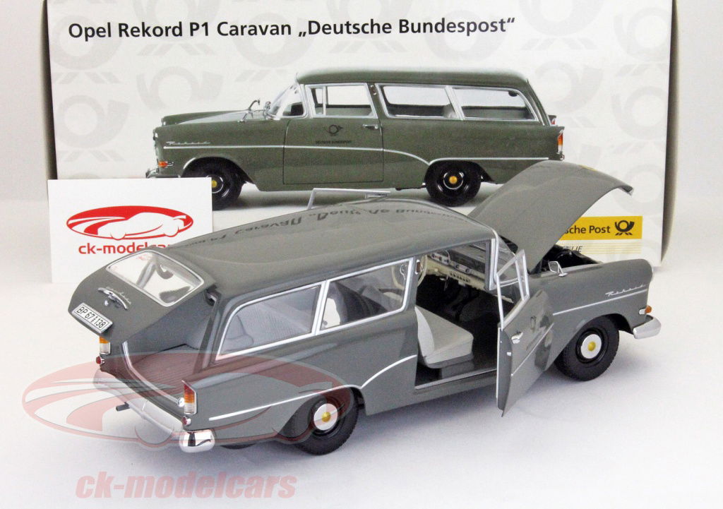 Minichamps 1:18 Opel Rekord P1 Caravan german postal service