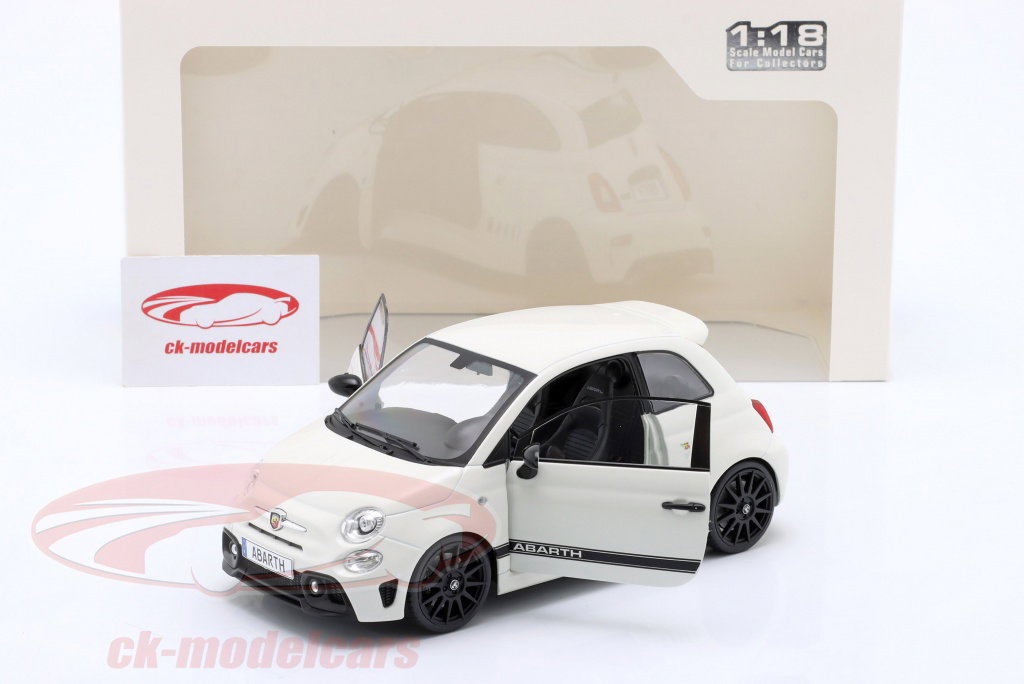 Fiat 500 Abarth F595 Blanche Miniature Solido 1:18 – Véhicule 2022 – Occasion