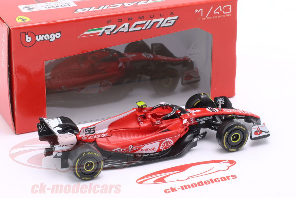 Bburago 1:43 Carlos Sainz jr. Ferrari SF-23 #55 6th Las