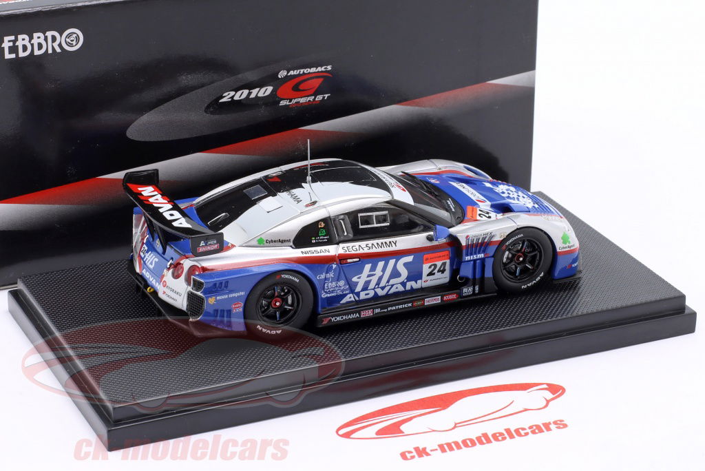 Ebbro 1:43 Nissan GT-R GT500 #24 Super GT シリーズ Fuji 2010