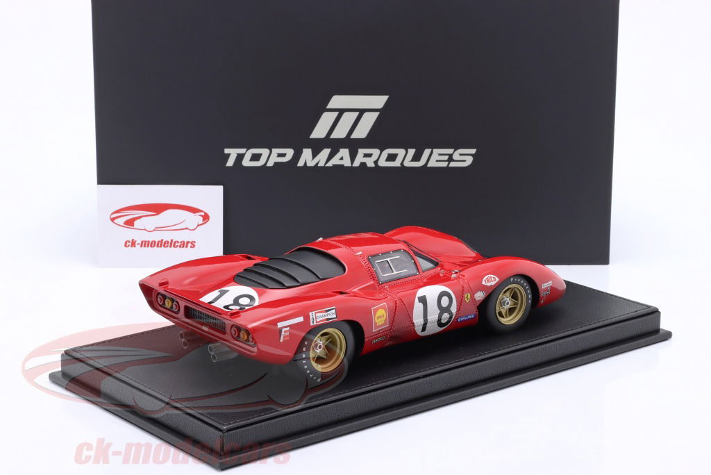 TopMarques 1:18 Ferrari 312P Dirty Version #18 24h LeMans