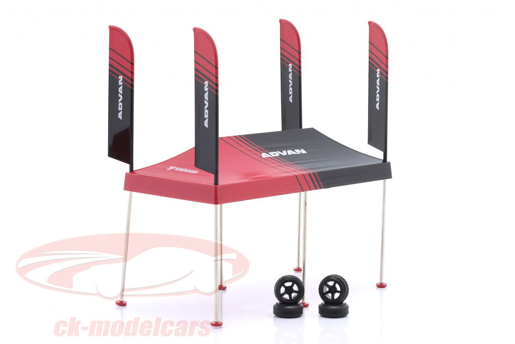 paddock-tenda-di-servizio-advan-nero-rosso-1-64-truescale-ac20/