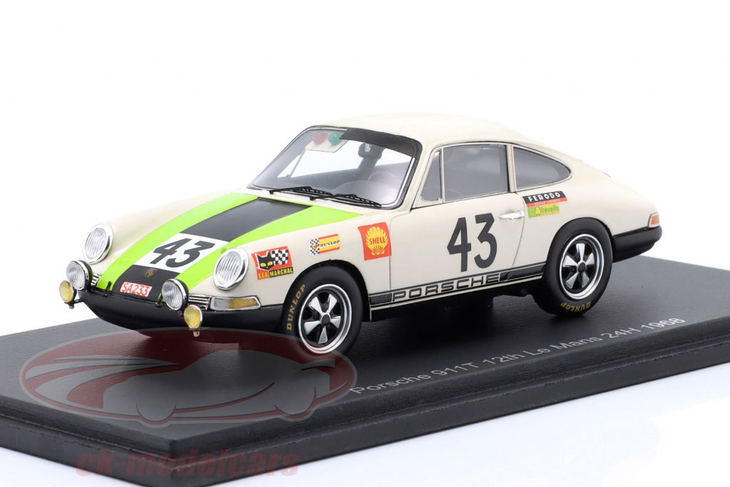 spark-1-43-porsche-911t-no43-12e-24h-lemans-1968-gaban-vanderschrick-s9738/