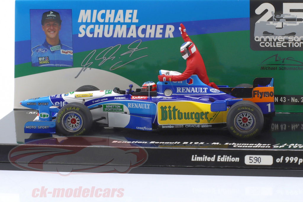 ベネトン 　BENETTON 　B195　1/43 Minichamps 1:43 Michael Schumacher Benetton B195 #1 5th