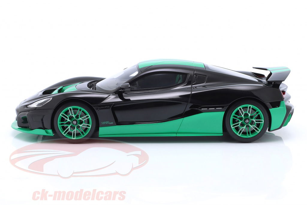 GT-SPIRIT 1:18 Rimac Nevera Record 2023 noir / vert GT916