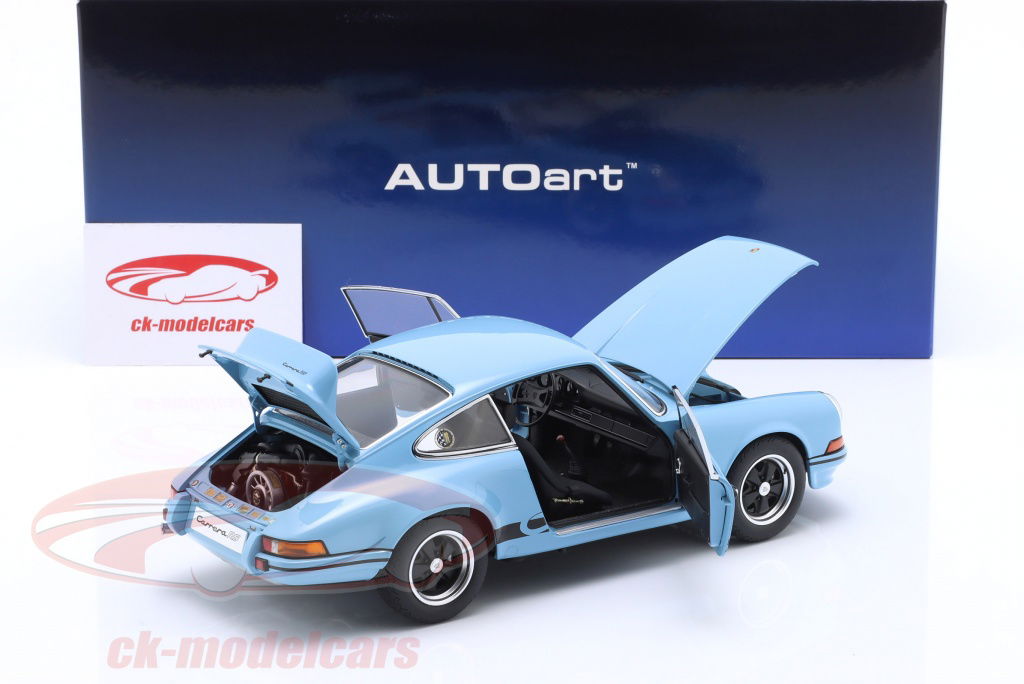 AUTOart 1:18 Porsche 911 Carrera RS 2.7 湾 青 78032 モデル