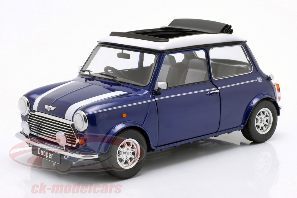KK-Scale 1:12 Mini Cooper con tetto apribile blu metallico