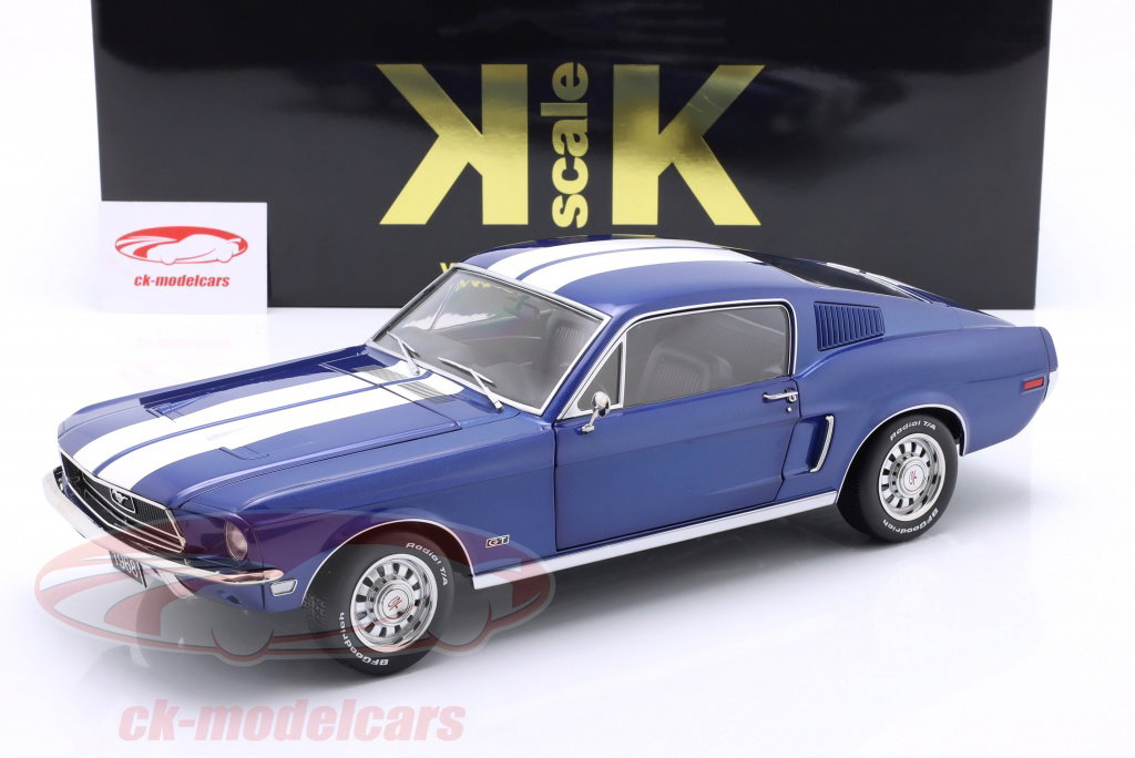 KK Scale KKDC120172 Mustang Shelby GT500 Eleanor 1967 White & Blue