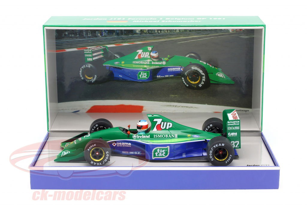 1/18 ジョーダン 191 #32 ベルギーGP 1991 M.シューマッハ 1991 ベルギーGP 【191 #32】M.シューマッハ | エイトプリンの