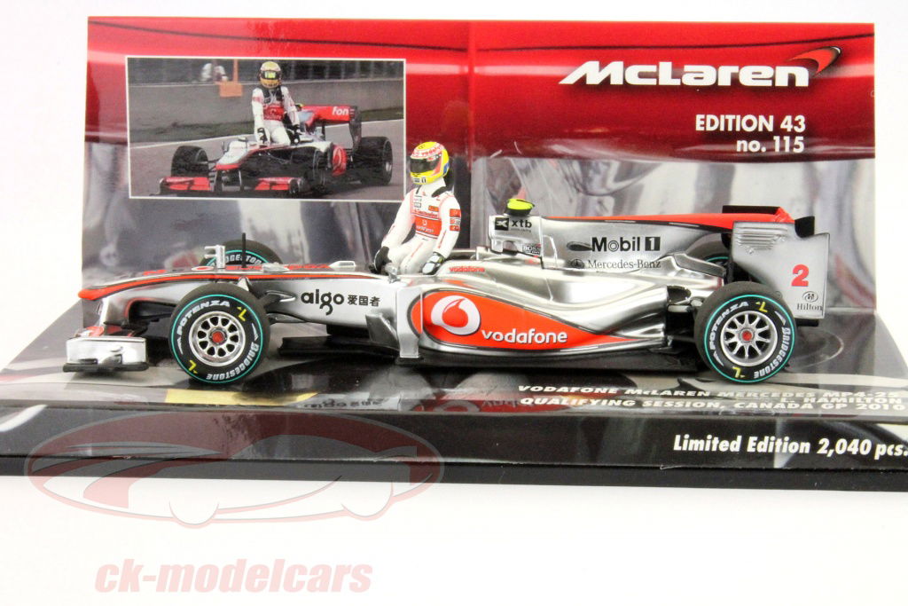 L・ハミルトン マクラーレン メルセデス ショーカー モデルカー Minichamps 1:43 L.ハミルトンマクラーレン·メルセデスMP4-25