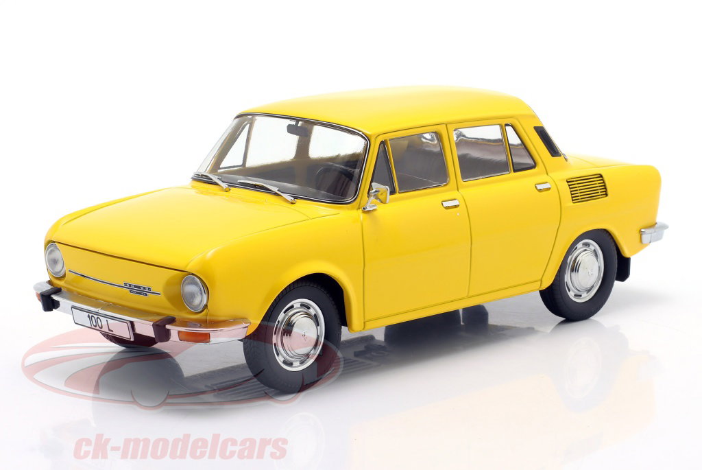 modelcargroup-1-18-skoda-100-l-annee-de-construction-1969-jaune-modelcar-group-mcg18781/