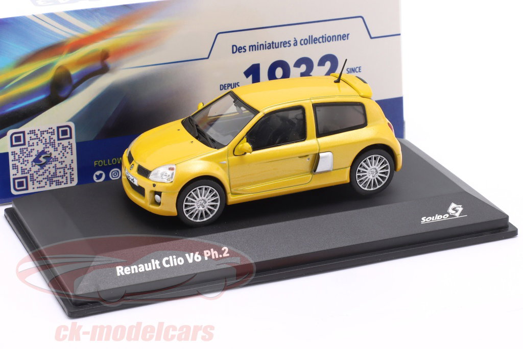 solido-1-43-renault-clio-v6-ph-2-ano-de-construccion-2003-amarillo-sirio-s4318102/