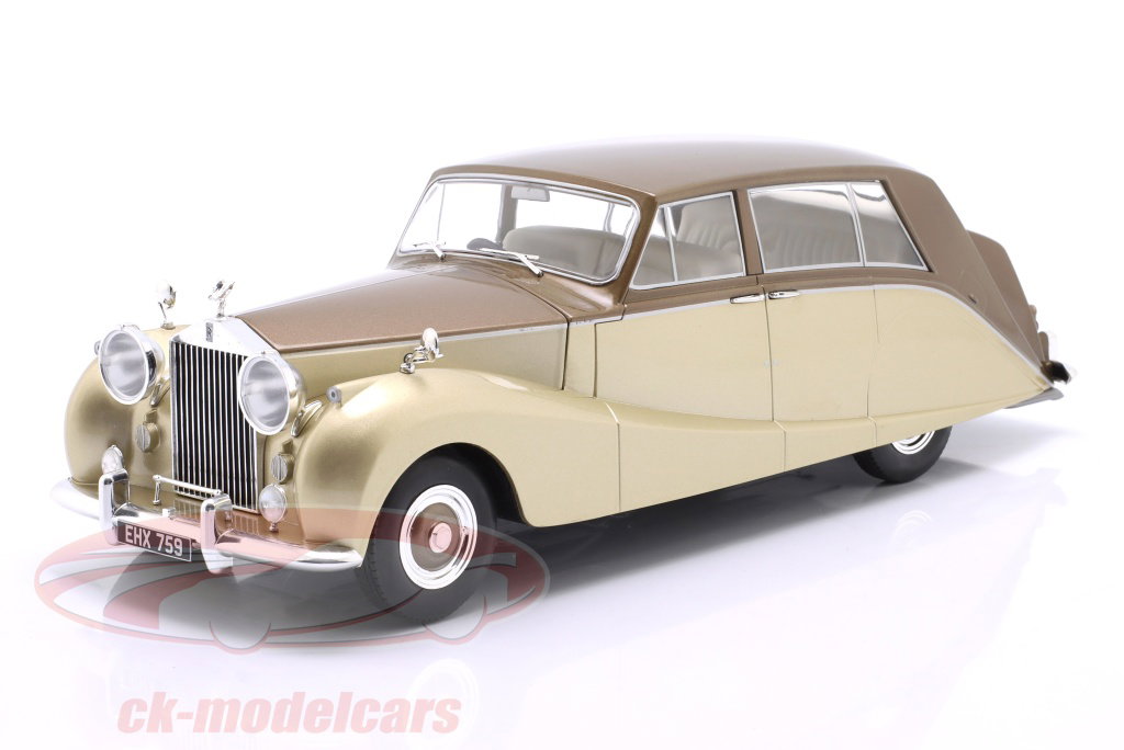 modelcargroup-1-18-rolls-royce-silver-wraith-empress-by-hooper-1956-brun-guld-modelcar-group-mcg18000/