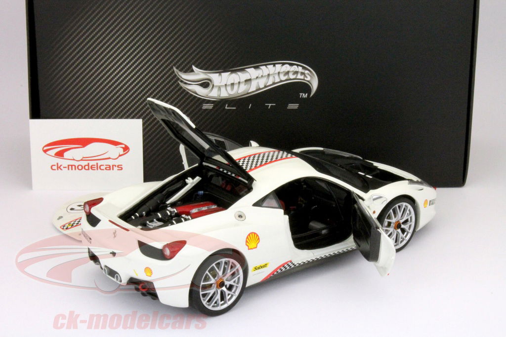 ミニカー Hot Wheels 1/18 Ferrari   458 CHALLENGE Ferrari 458 Challenge #12, Red - Mattel Hot Wheels BCT89 - 1