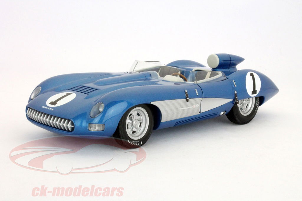 コルベット　1957  1:18 コレクション AUTOart 1:18 シボレーコルベットSSは1957年ブルーに建設 71051