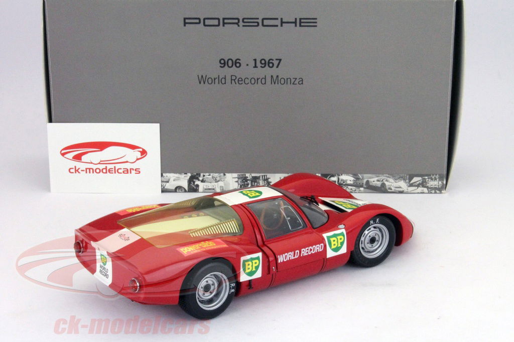 Minichamps 1:18 Porsche 906 1967 Year World Record Monza red