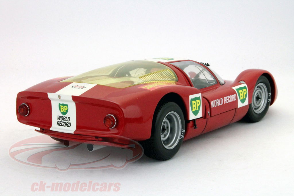 ミニカー MINICHAMPS PORSCHE906 WORLD RECORD MONZA 1/18 Minichamps Porsche 906 World Record Monza Red White w
