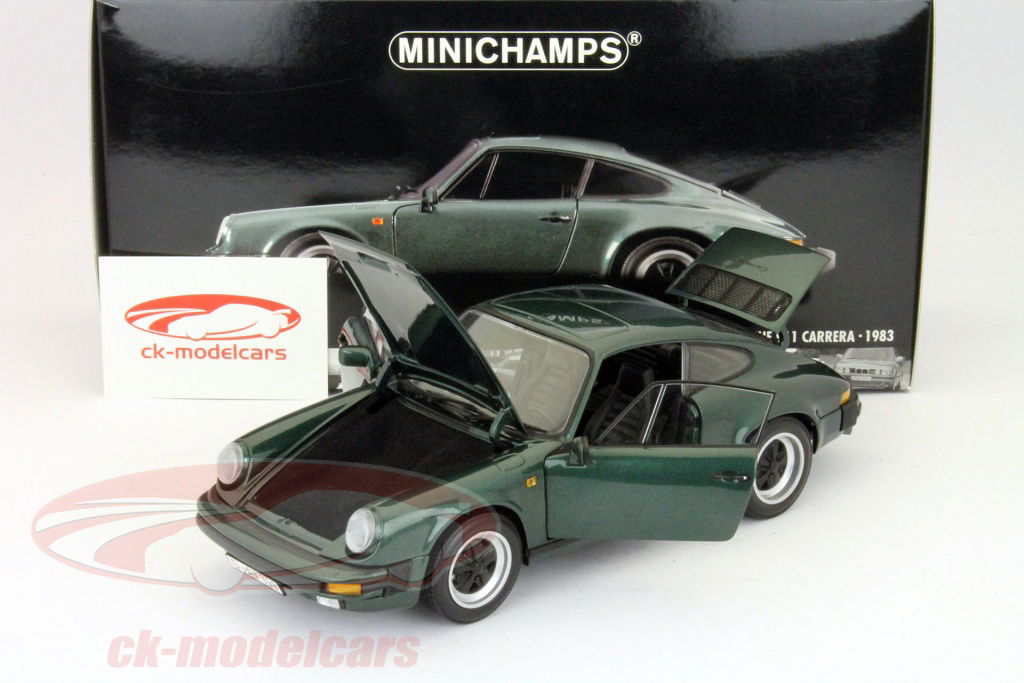 Minichamps 1:18 ポルシェ911カレラ3.2 1983年メタリック緑