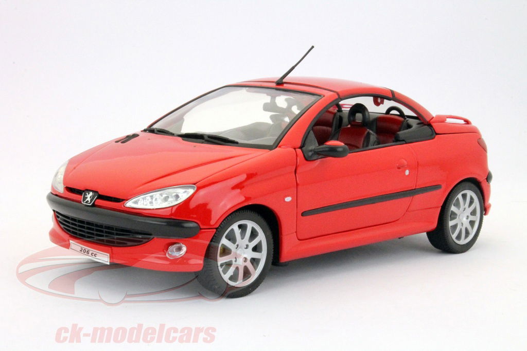 未開封 WELLY PEUGEOT 206CC 1:18 Collection BLITZ VERSAND Peugeot 206 CC grün / green Welly Modell Auto