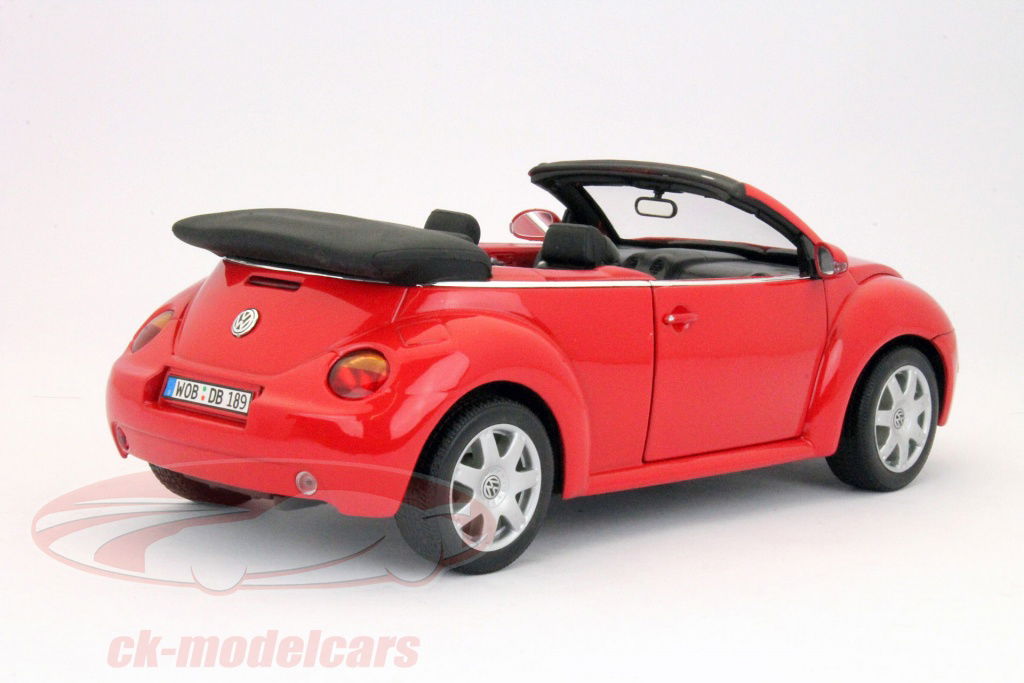 自動車 VW New Beetle Convertible 1/18 Welly 1:18 Volkswagen VW New Beetle convertible red 75280