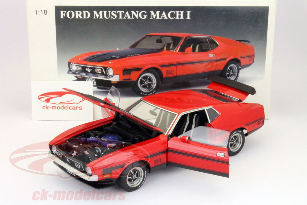 自動車 AUTOart 1971 Ford Mustang Mach I 1:18 AUTOart 1:18 Ford Mustang Mach I Fastback Red year 1971