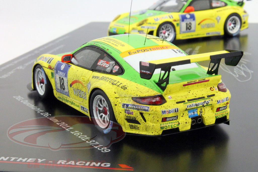 ミニカー MantheyRacing Porsche 911 GT3 RSR 2008 Spark 1:43 Porsche 911 GT3 RSR #1 Winner 24h Nuerburgring