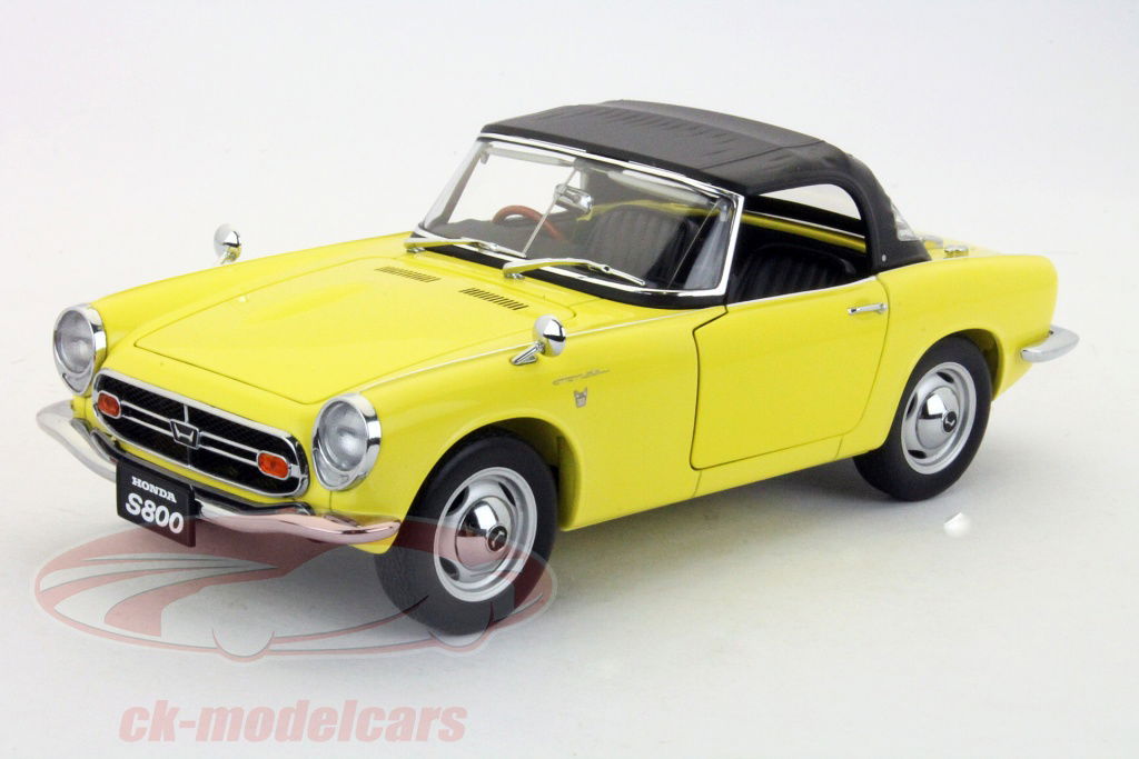 AUTOart 1:18 ホンダS800ロードスター1966 分黄色モデル 73277