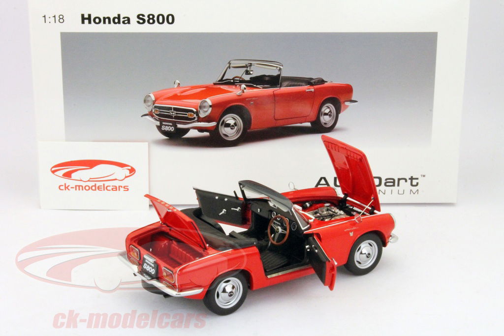 1/18 AUTOart Honda S800 Red w/ Box From Japan Model Car