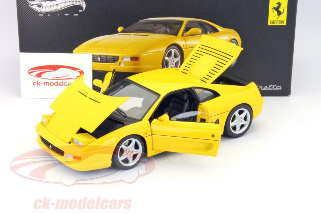 HotWheels Elite 1:18 Ferrari F355 Berlinetta yellow X5479