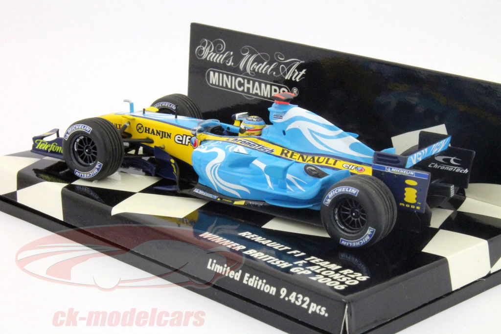 Minichamps 1:43 F. Alonso Renault R26 Winner British GP