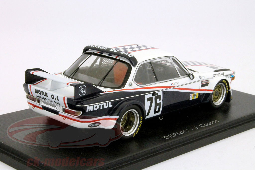SPARK 1/43 BMW 3.0 CSL 76 ルマン 1977 Spark 1:43 BMW 3.0 CSL #76 24h Le Mans 1977 Depnic, Coulon