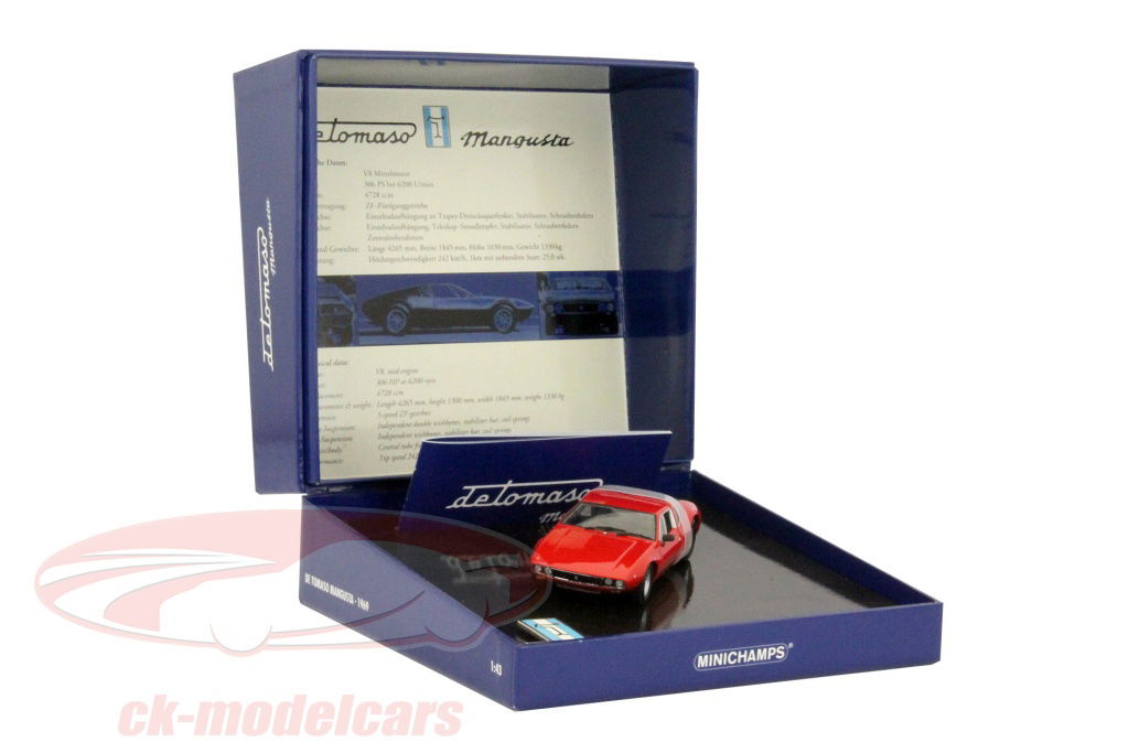 ミニカー De Tomaso Mangusta 1969 1/43 Minichamps minichamps 1:43 Detomasso Mangusta | eBay