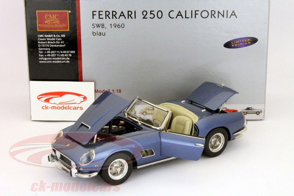 フェラーリ　カリフォルニア　スパイダー　1/18スケール　モデルカー　ギミック付 KKスケール 1/18 フェラーリ 250GT カリフォルニア スパイダー