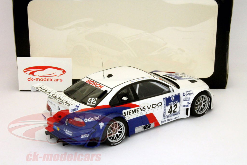 AUTOart 1:18 BMW M3 GTR＃42 24 2004Nürbrugringミュラー