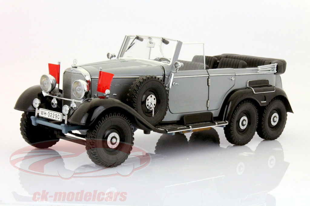 MCG 1/18 メルセデス G4 W31 6輪 カブリオレ 1938 グレー Mercedes-Benz W31 type G4 1938 Модель 1:18 Черный - YouTube