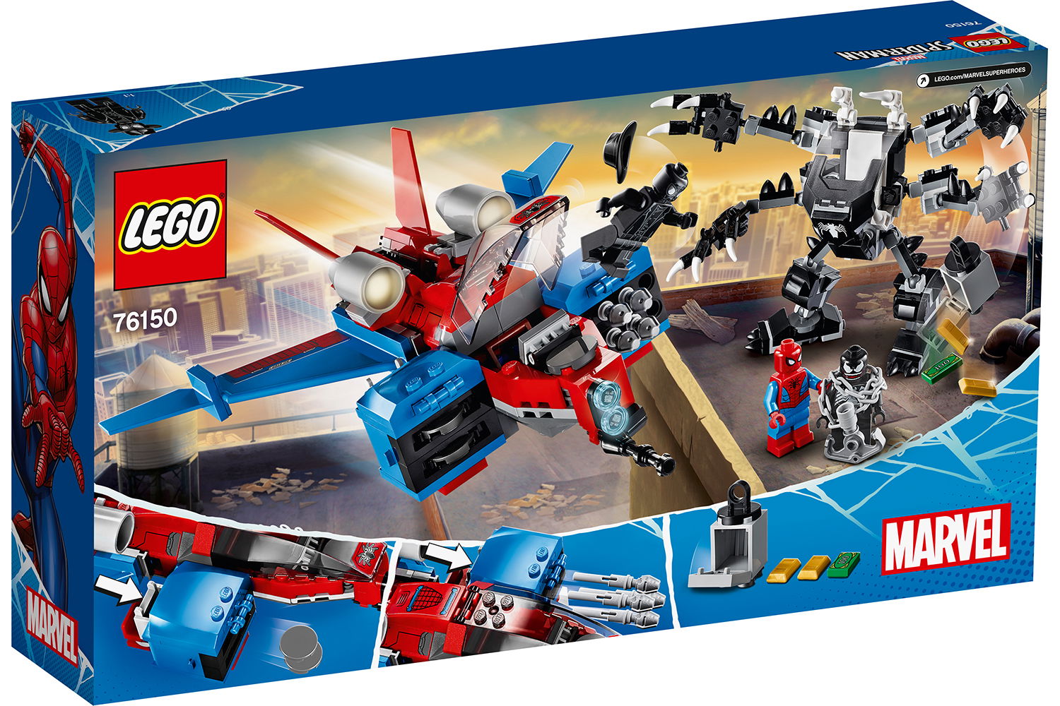 LEGO® Marvel Spiderman Spiderjet vs. Venom Mech