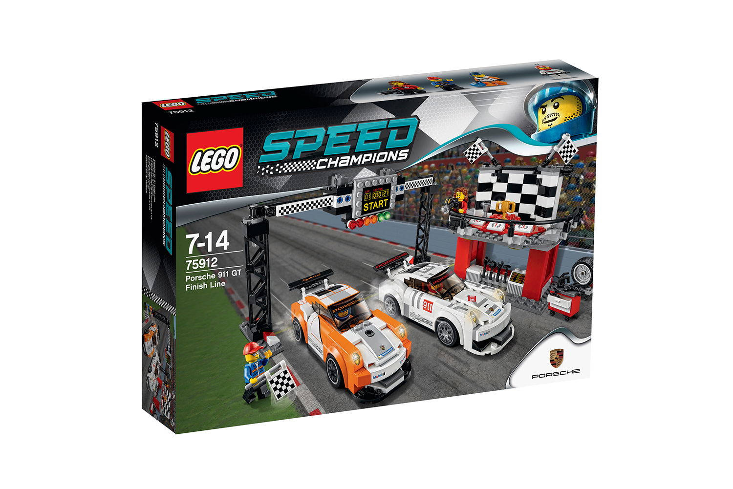 LEGO® Speed Champions Porsche 911 GT3 R Hybrid e GT3 RSR Finish Line