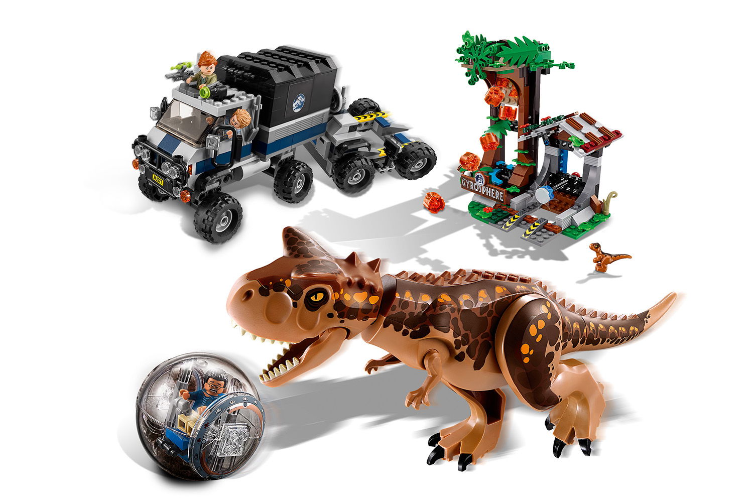 LEGO® Jurassic World™ Carnotaurus - Flucht in der Gyrosphere