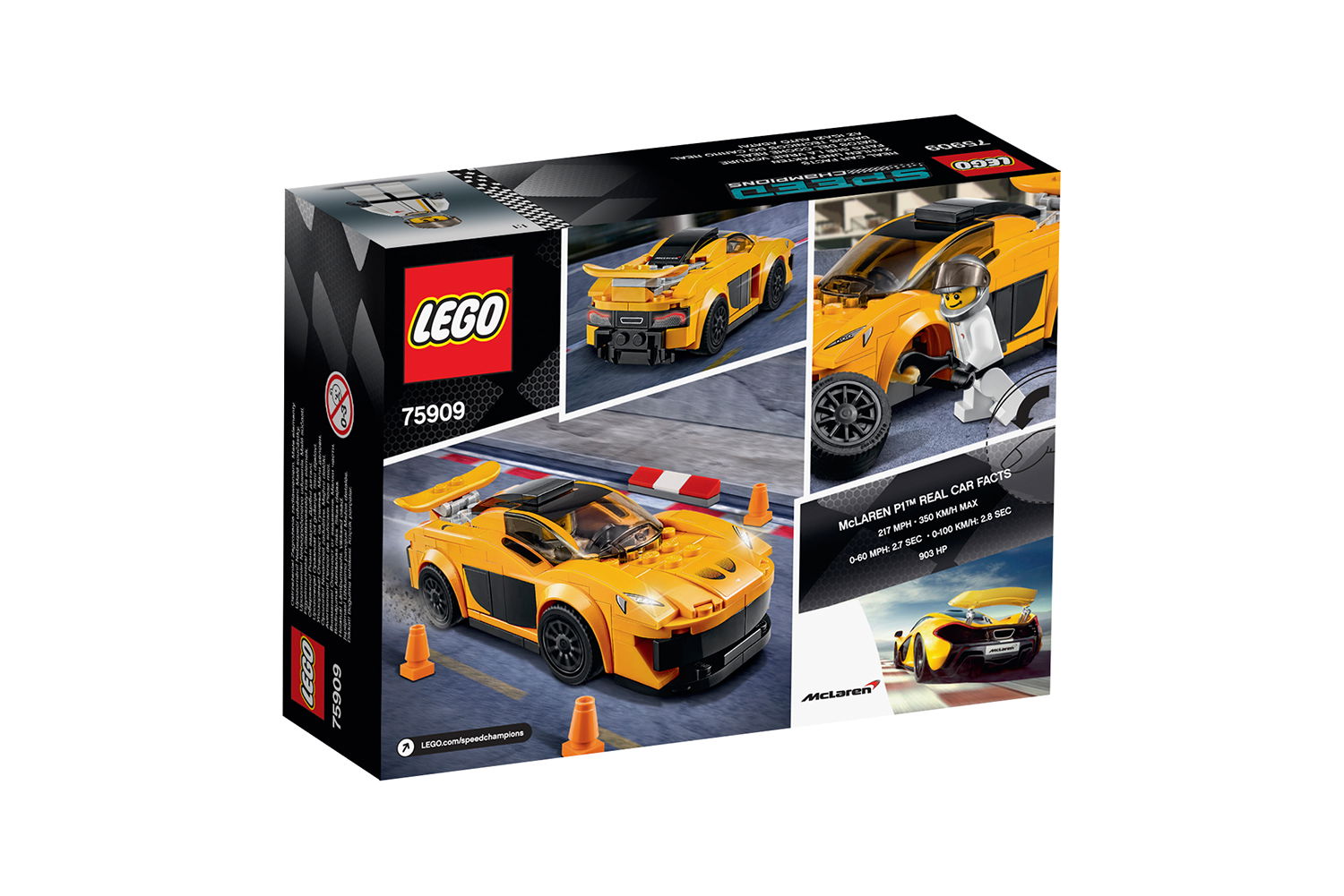 MONSTER B.C. BLACK CANNON 軟式用 84cm 730g LEGO® Speed Champions McLaren P1 sports car orange 75909