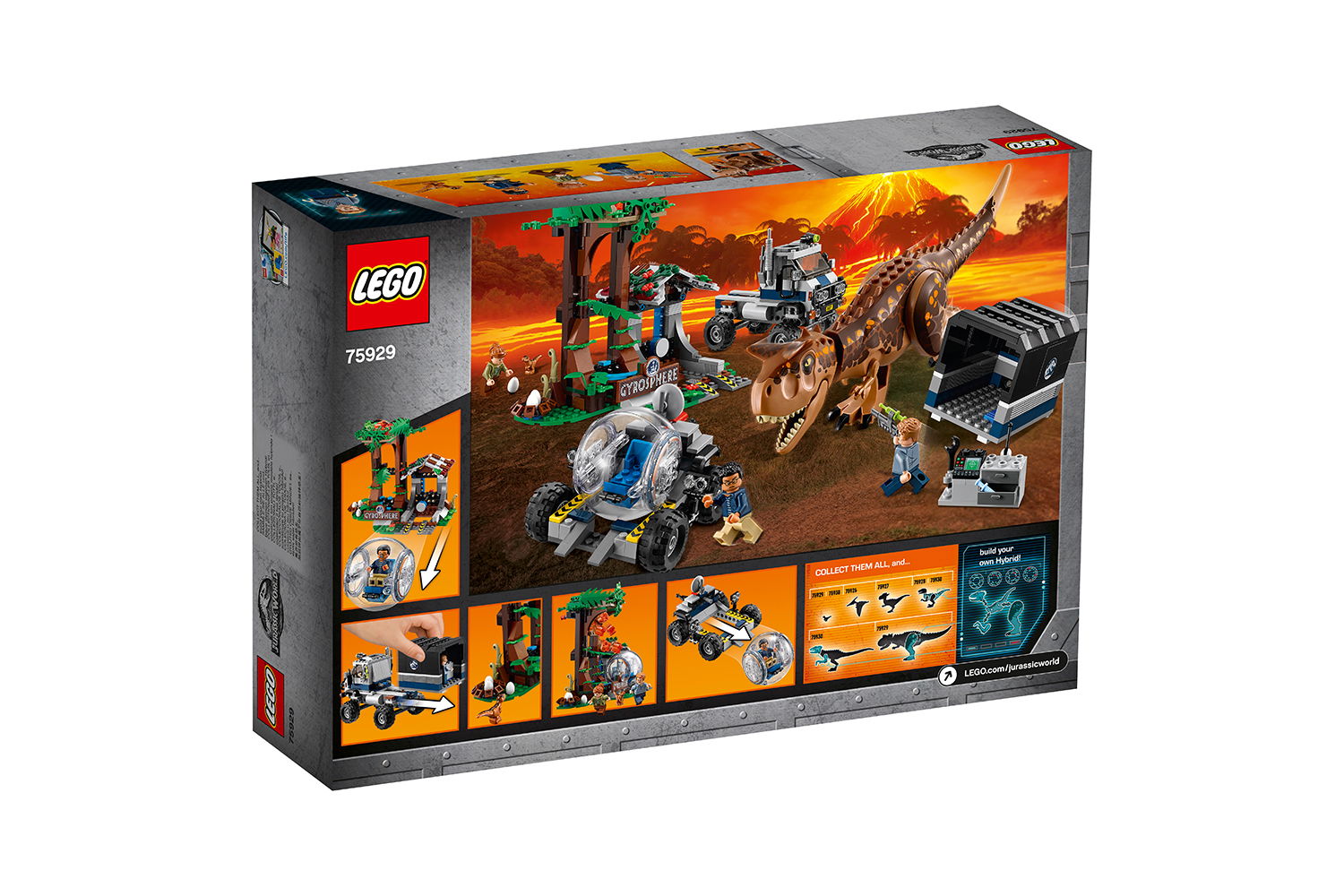 LEGO® Jurassic World™ Carnotaurus - Flucht in der Gyrosphere