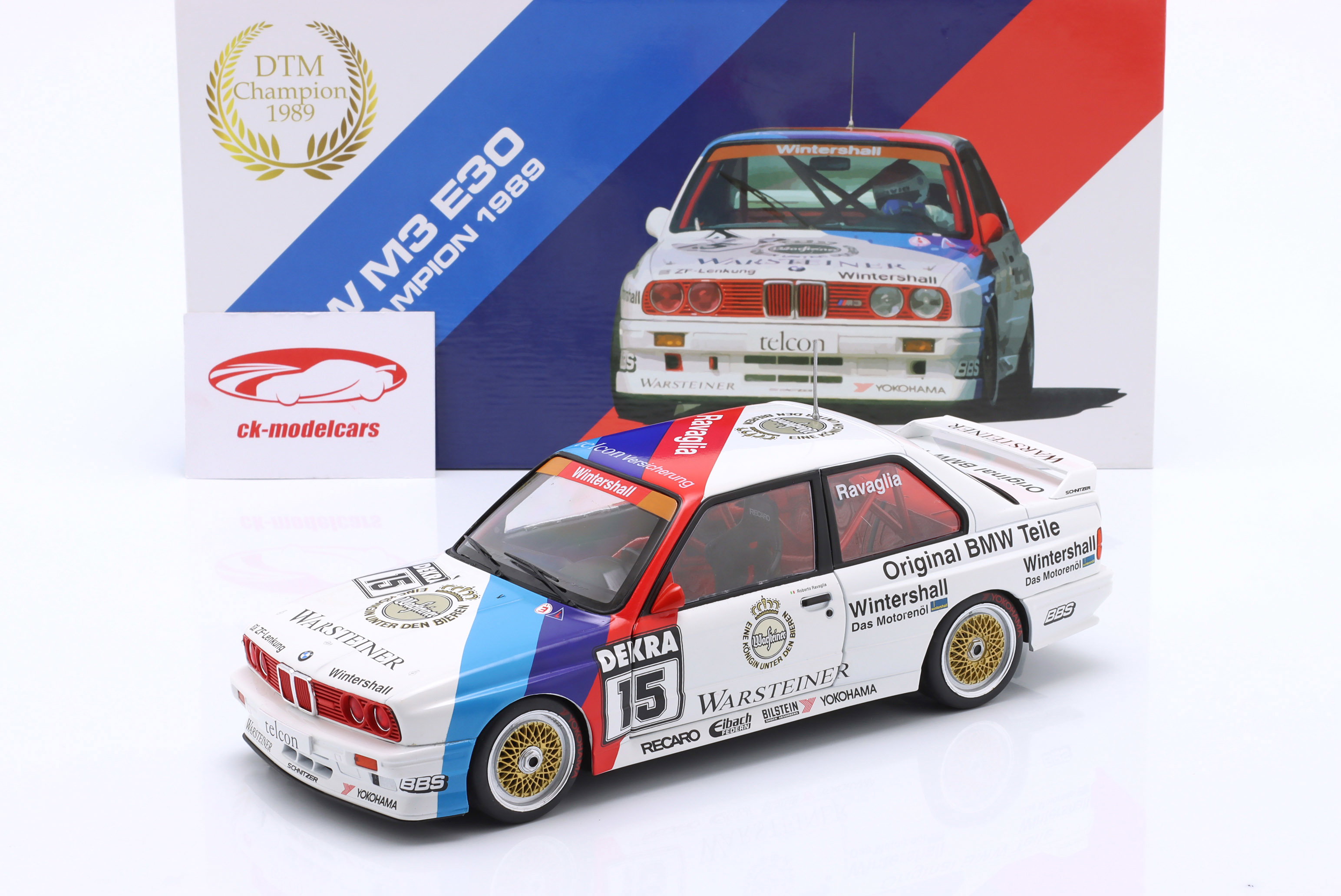 BMW M3 (E30) #15 DTM champion 1989 Roberto Ravaglia 1:18 WERK83
