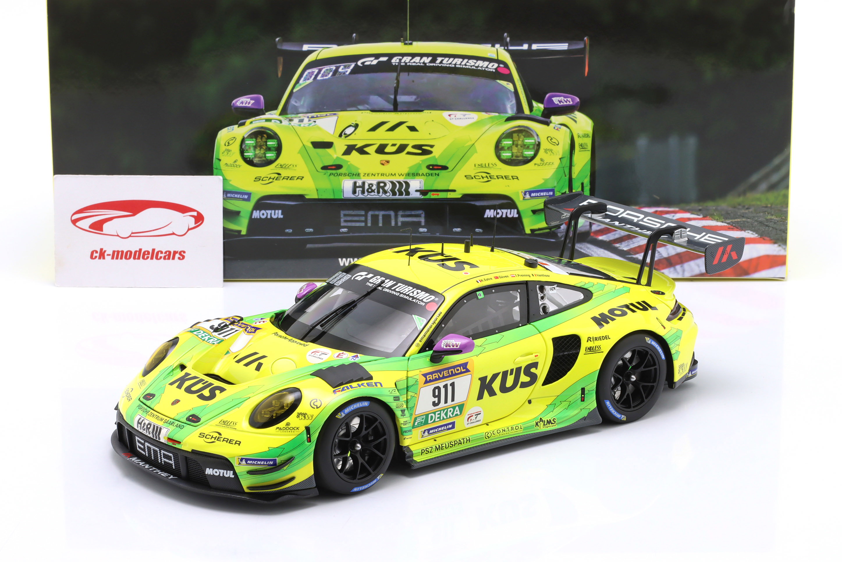 Porsche 911 GT3 R #911 2nd 24h Nürburgring 2024 Manthey Grello 1:18 Minichamps